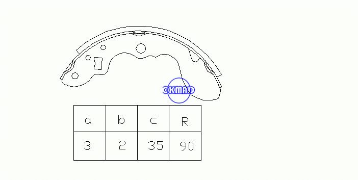 MAZDA SCRUM SUZUKI EVERY CARRY Drum Brake Shoes OEM: 53210-85010 MK9919 GS7254, OK-BS182
